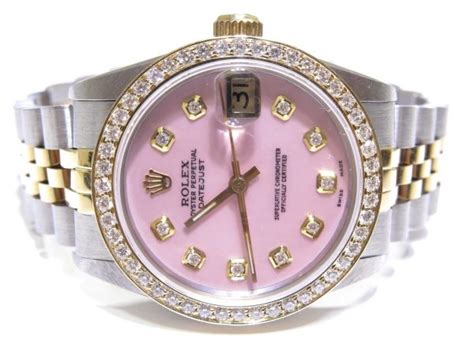 rolex gold and pink|solid gold rolex with diamonds.